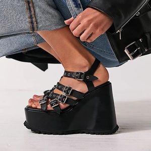 JEFFREY CAMPBELL Sherrie Strappy Platforms